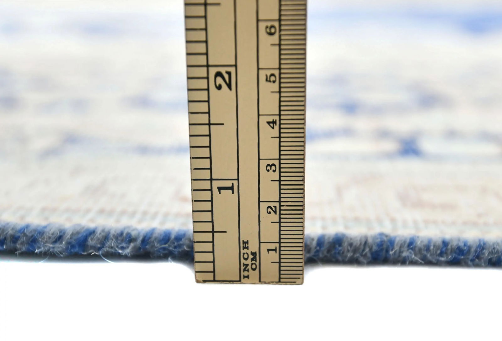 Antique Muted Blue Floral 10X12 Distressed Vintage Oriental Rug - 9