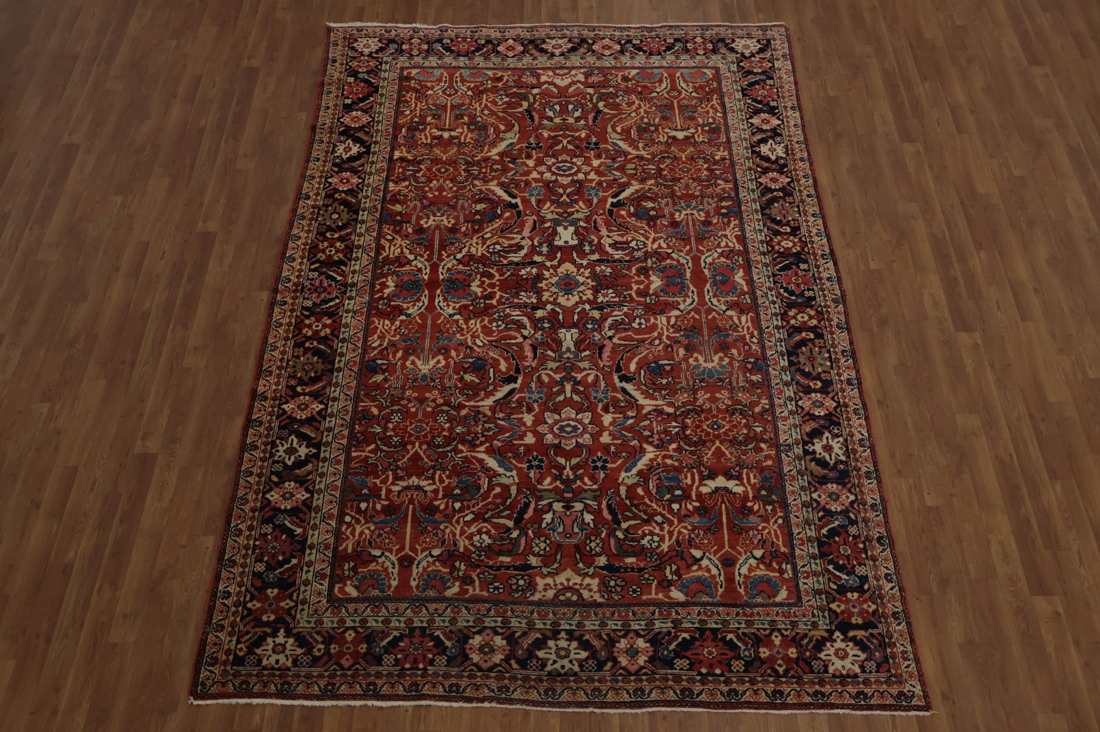 Antique Vegetable Dye Mahal Persian Area Rug 7x10 - 3