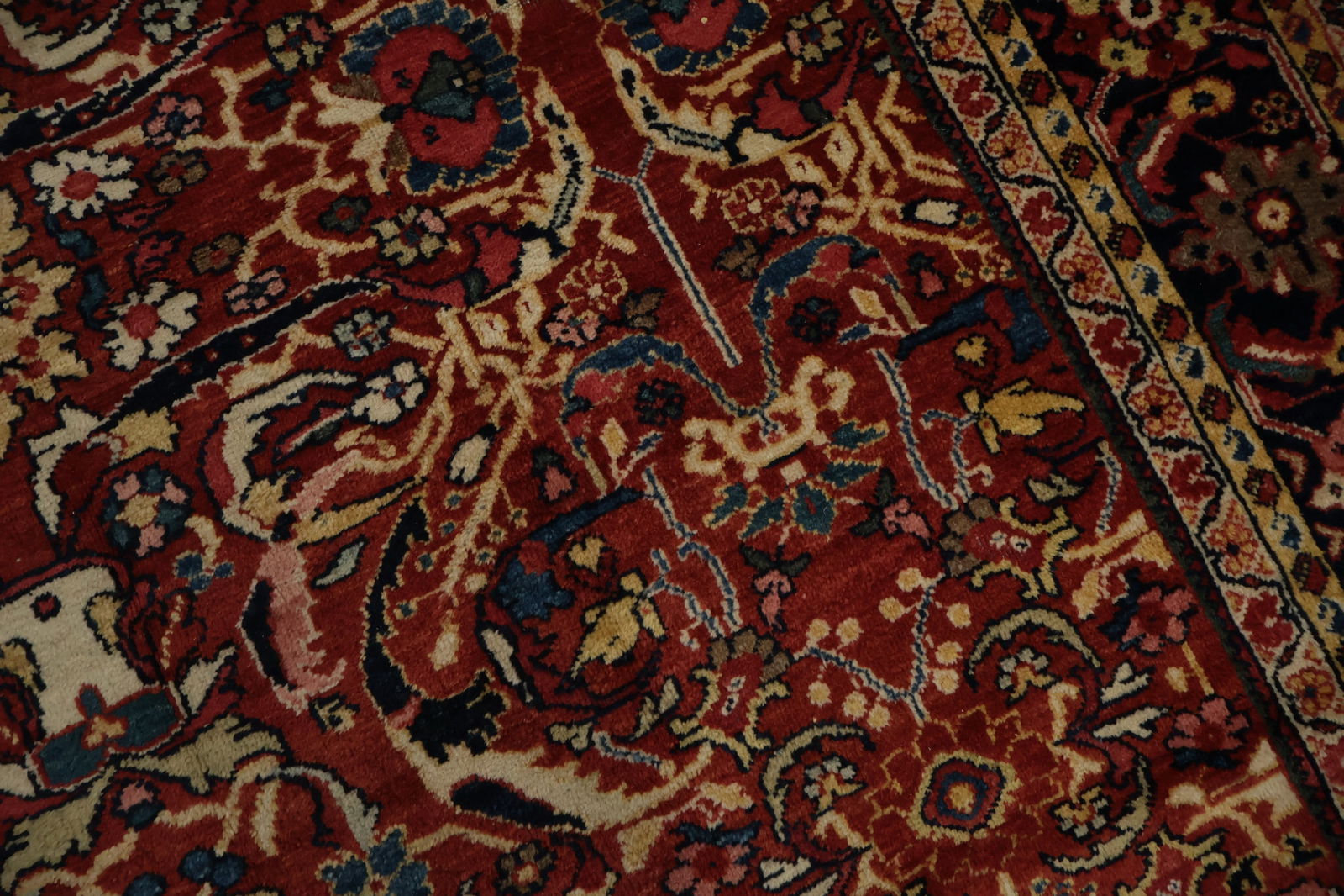 Antique Vegetable Dye Mahal Persian Area Rug 7x10 - 9