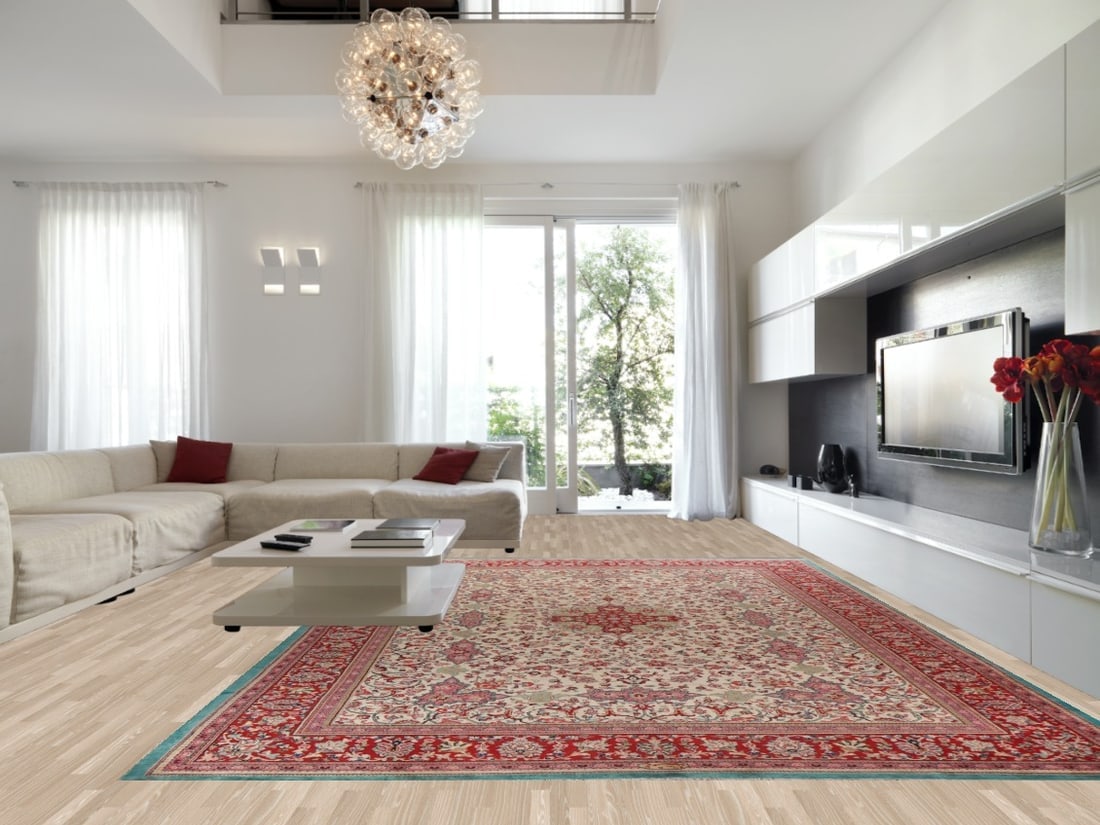 Antique Vegetable Dye Large Sultanabad Persian Rug 12x17 - 2