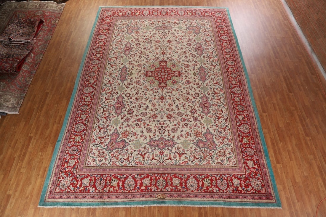 Antique Vegetable Dye Large Sultanabad Persian Rug 12x17 - 3