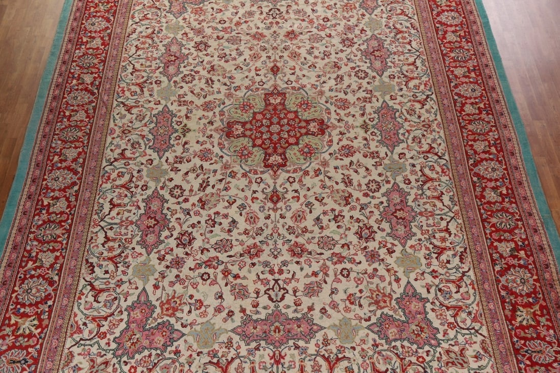 Antique Vegetable Dye Large Sultanabad Persian Rug 12x17 - 4