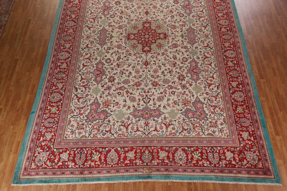 Antique Vegetable Dye Large Sultanabad Persian Rug 12x17 - 6
