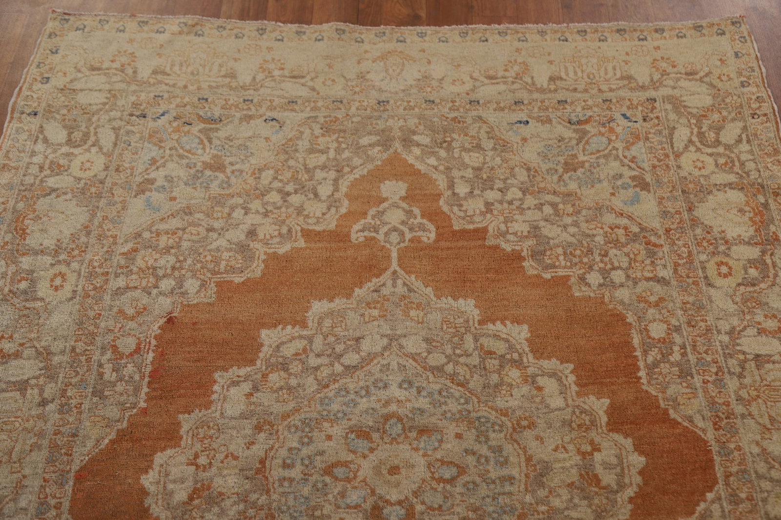 Pre-1900 Antique Tabriz Haj Jalili Vegetable Dye Persian Rug 4x5 - 14