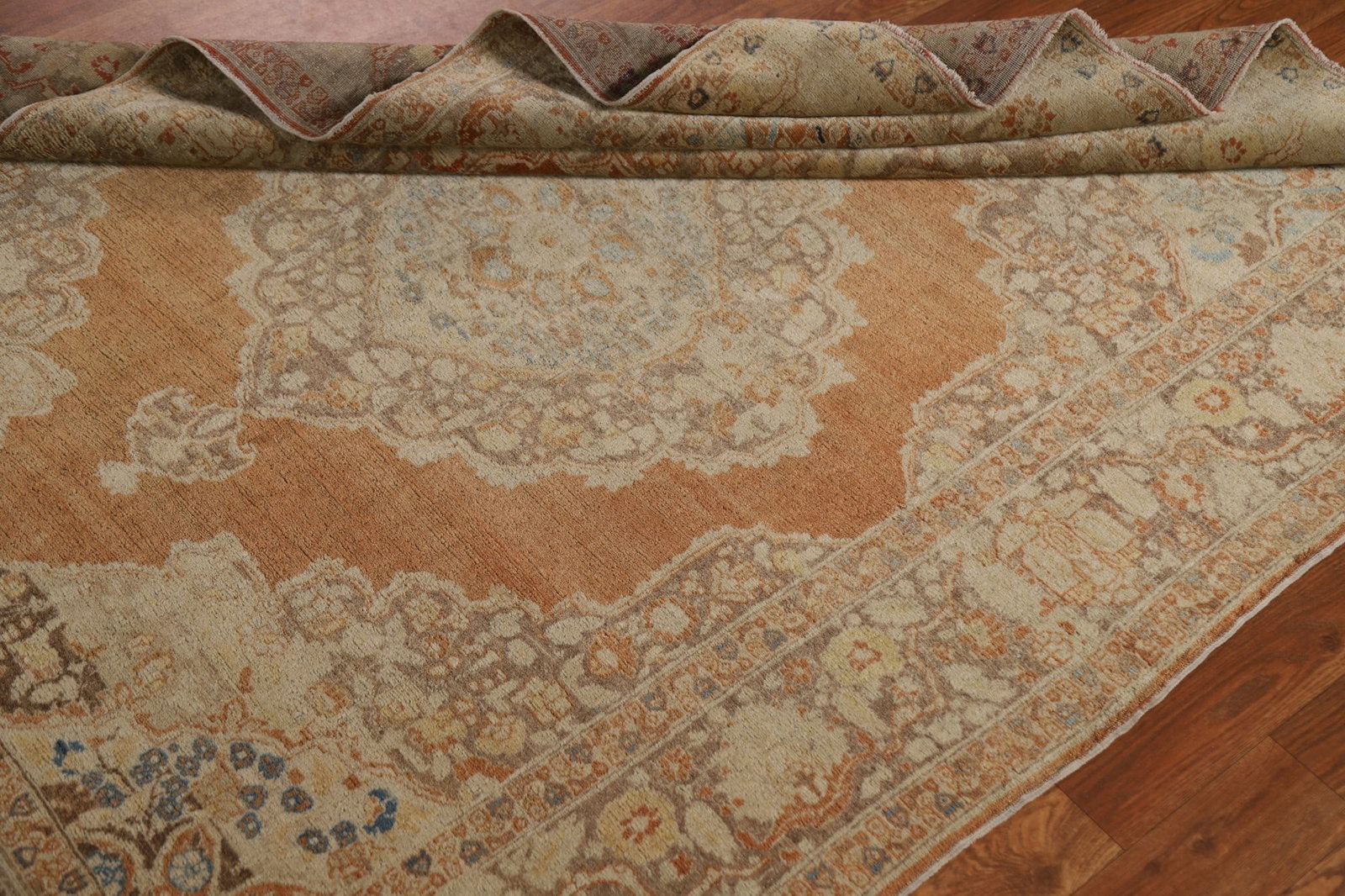 Pre-1900 Antique Tabriz Haj Jalili Vegetable Dye Persian Rug 4x5 - 18