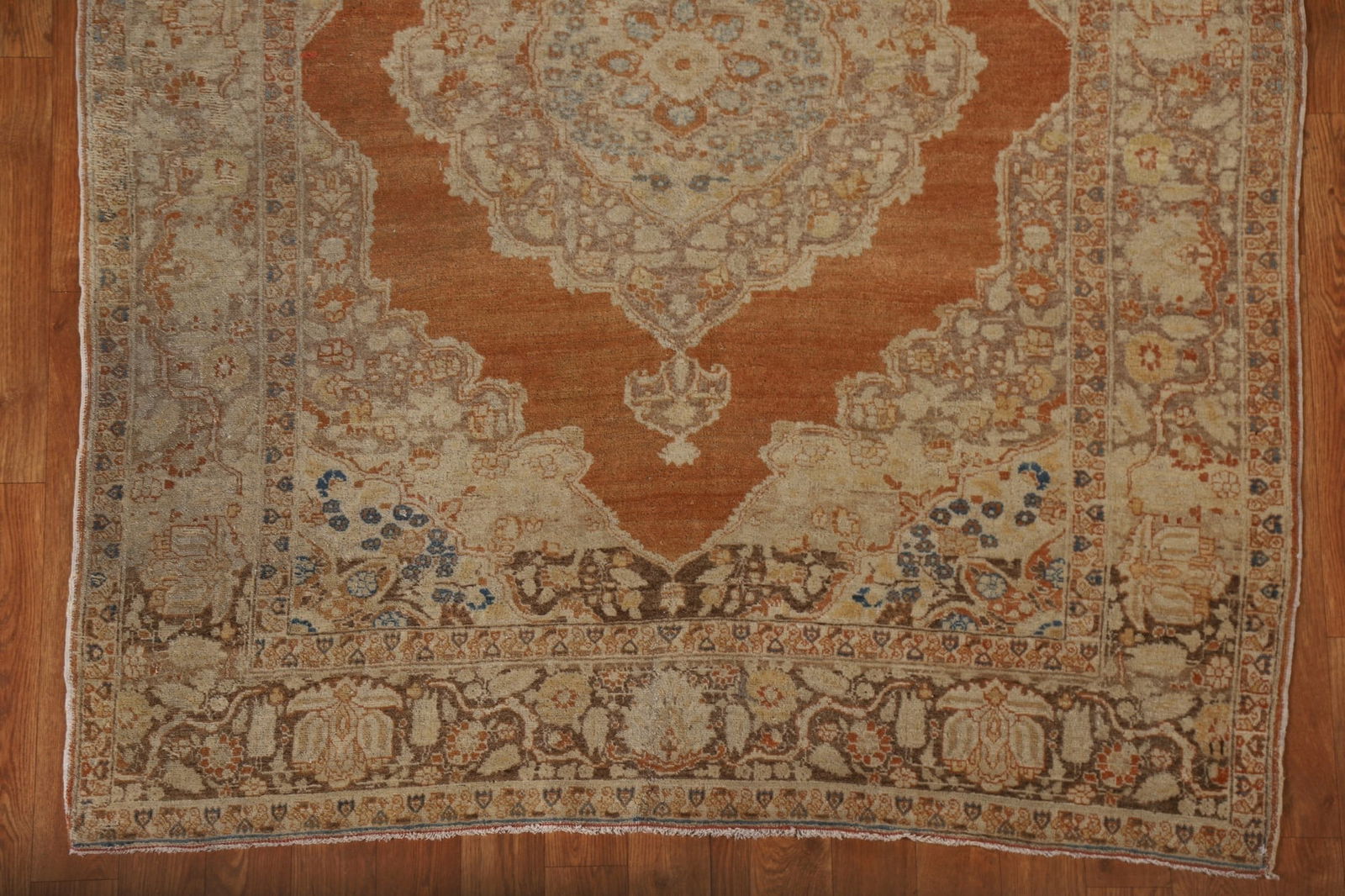Pre-1900 Antique Tabriz Haj Jalili Vegetable Dye Persian Rug 4x5 - 6
