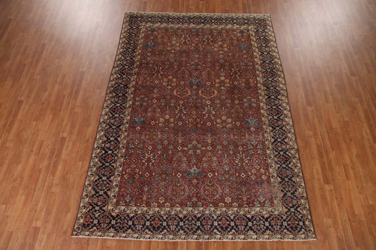 Antique Vegetable Dye Mahal Persian Area Rug 7x11 - 16