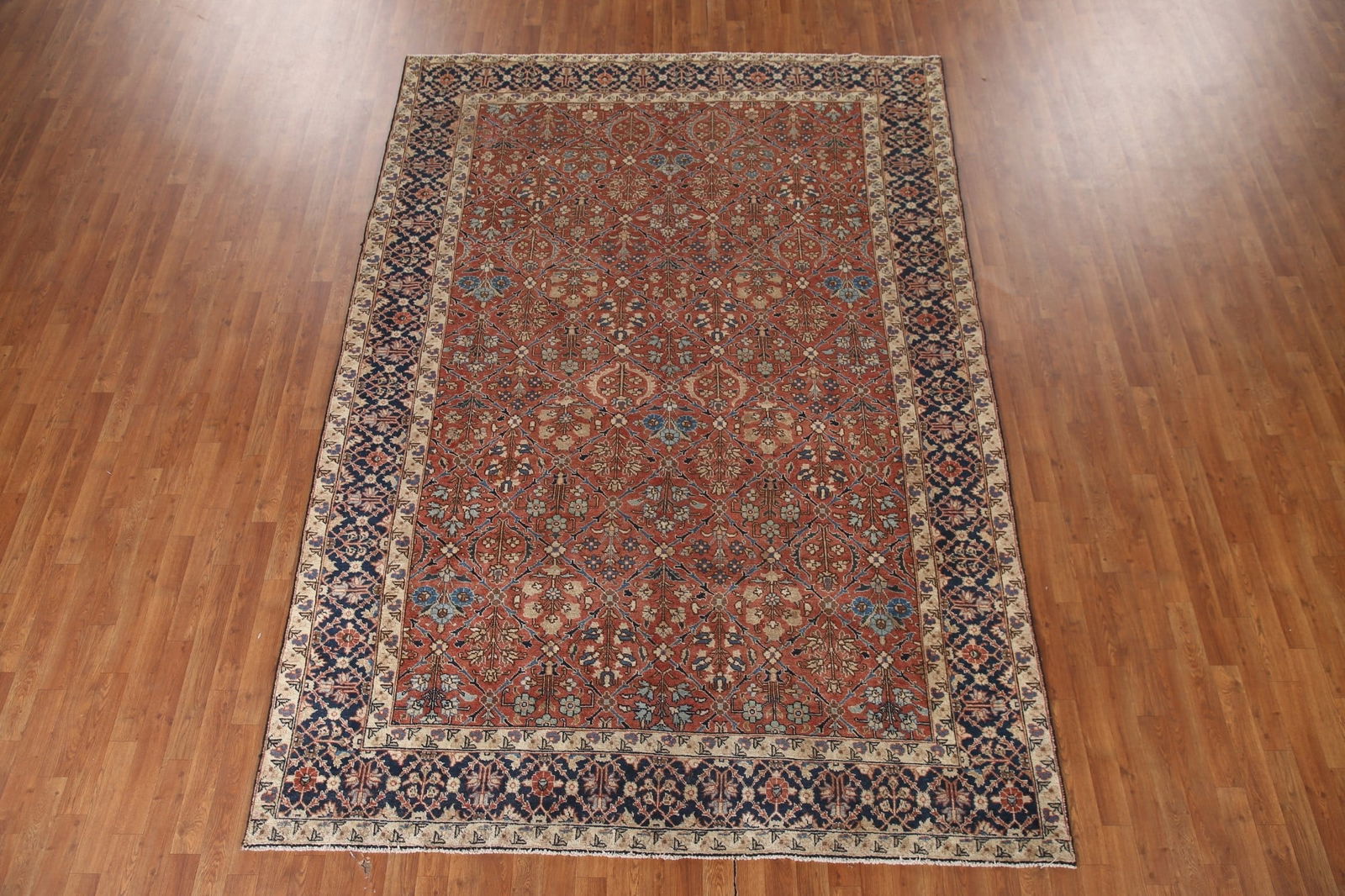 Antique Vegetable Dye Mahal Persian Area Rug 7x11 - 3