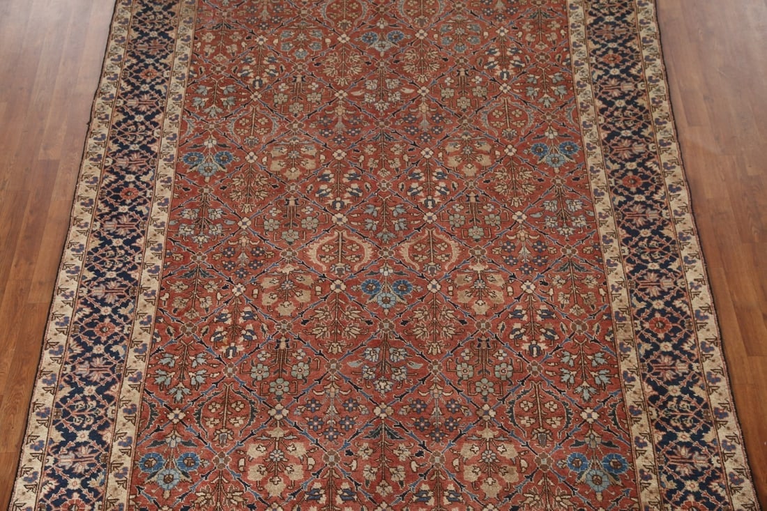 Antique Vegetable Dye Mahal Persian Area Rug 7x11 - 4