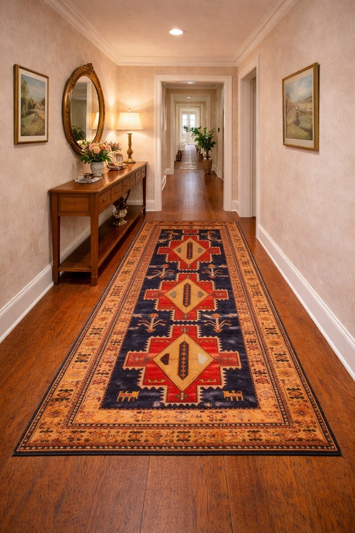 Vintage Geometric Tribal 5X10'5 Runner Oriental Rug - 2