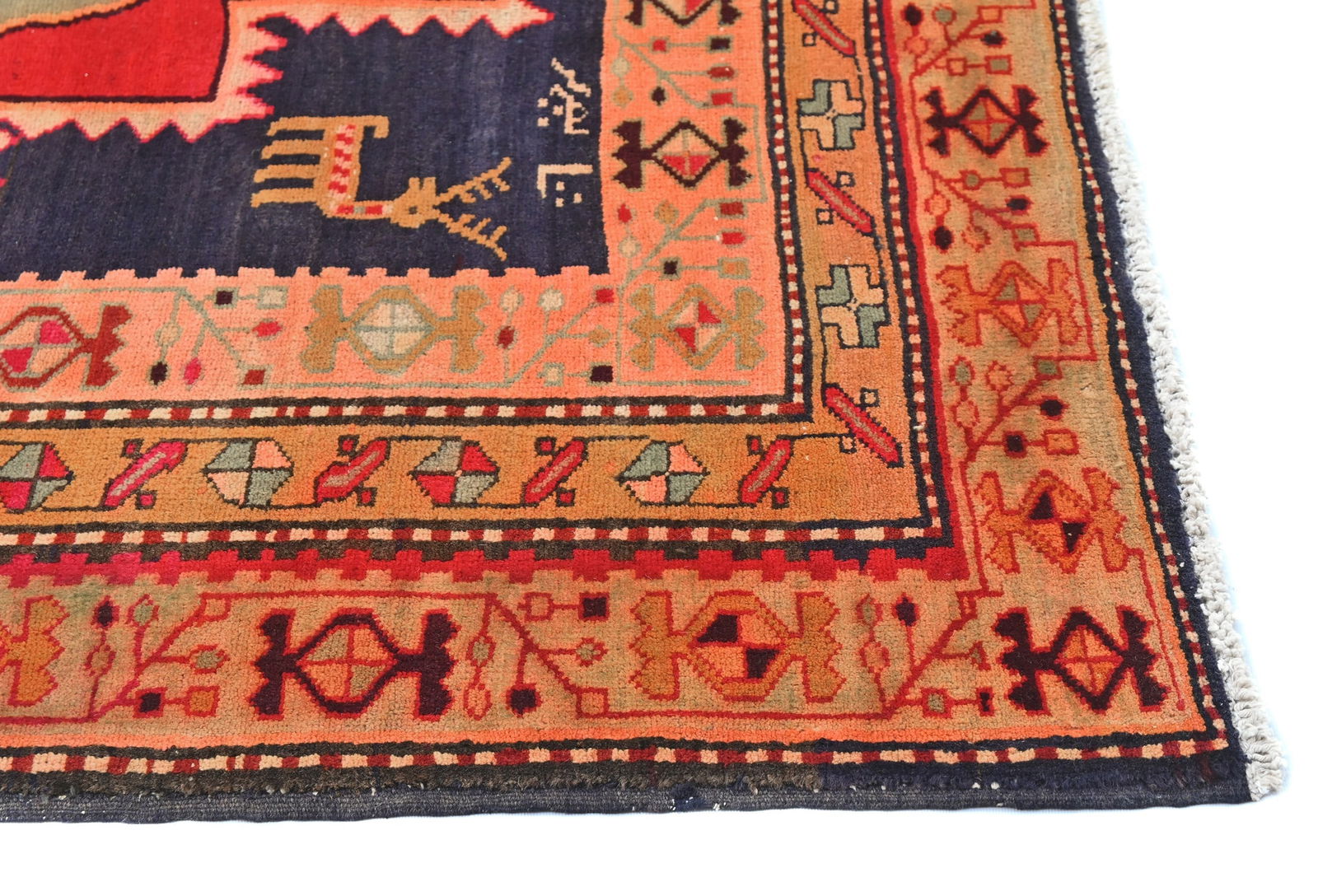 Vintage Geometric Tribal 5X10'5 Runner Oriental Rug - 9