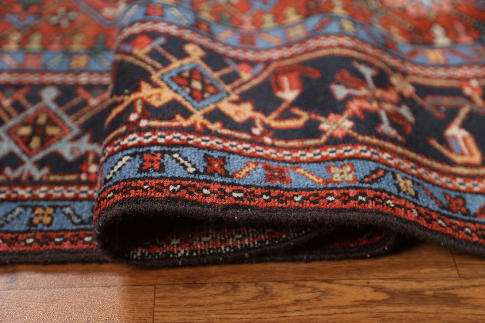 Antique Vegetable Dye Gharajeh Persian Area Rug 5x6 - 14