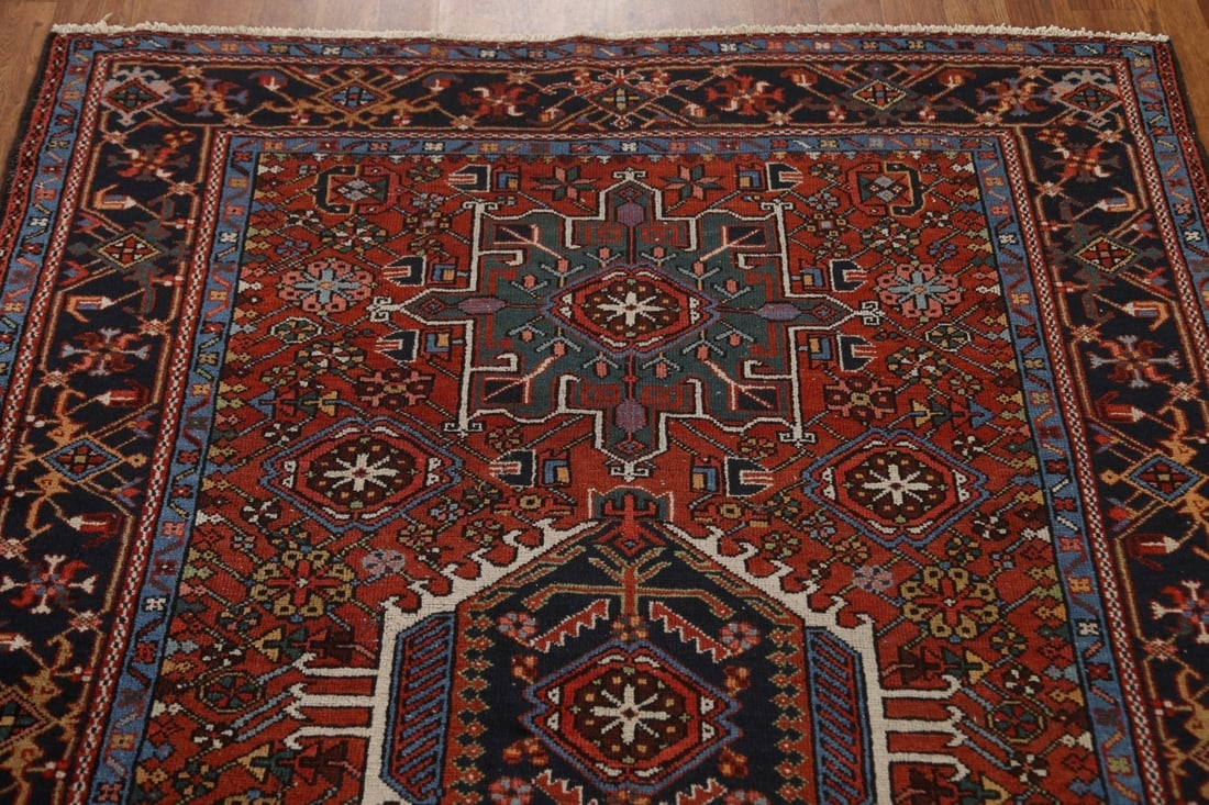 Antique Vegetable Dye Gharajeh Persian Area Rug 5x6 - 15