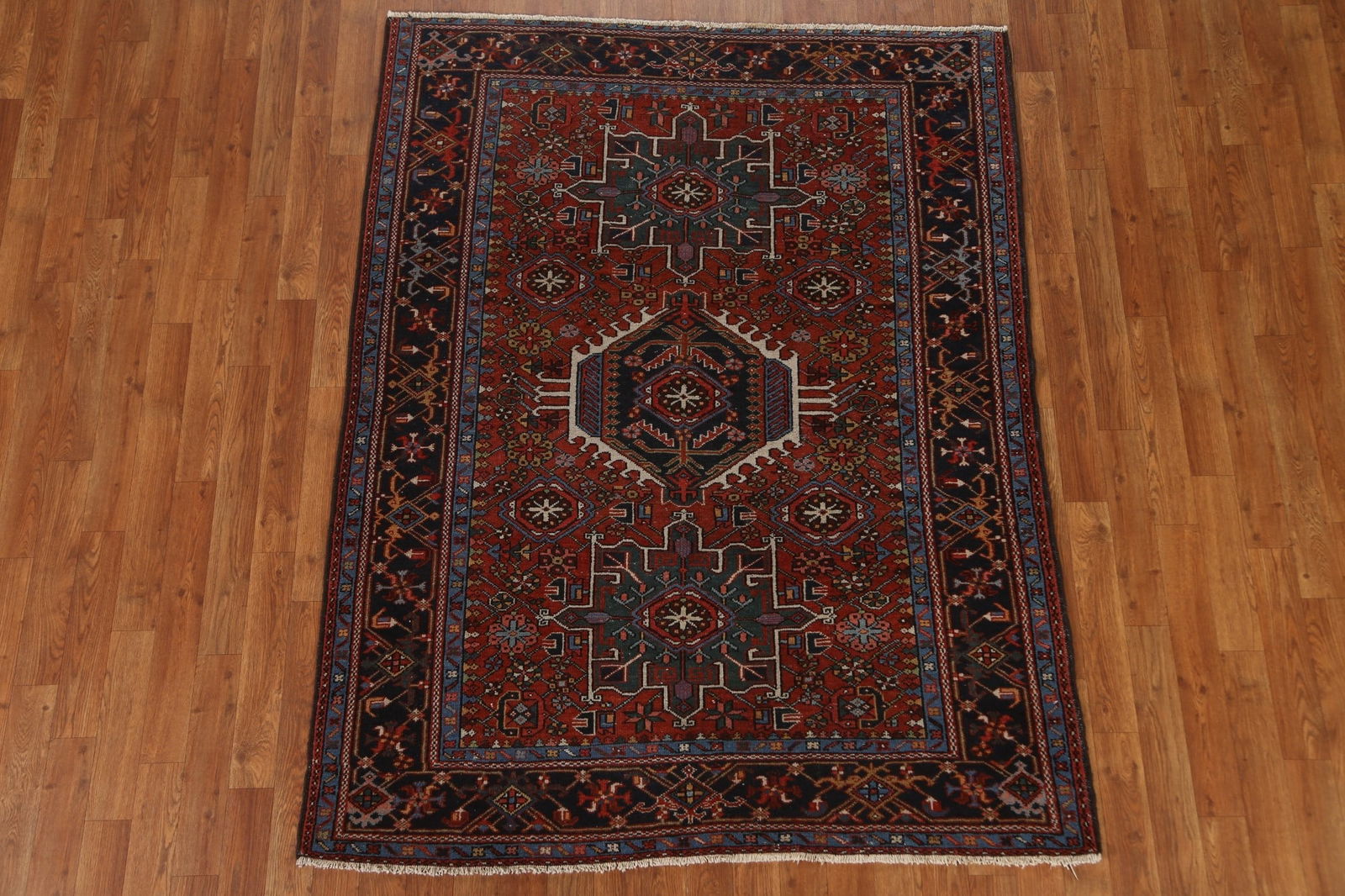 Antique Vegetable Dye Gharajeh Persian Area Rug 5x6 - 18