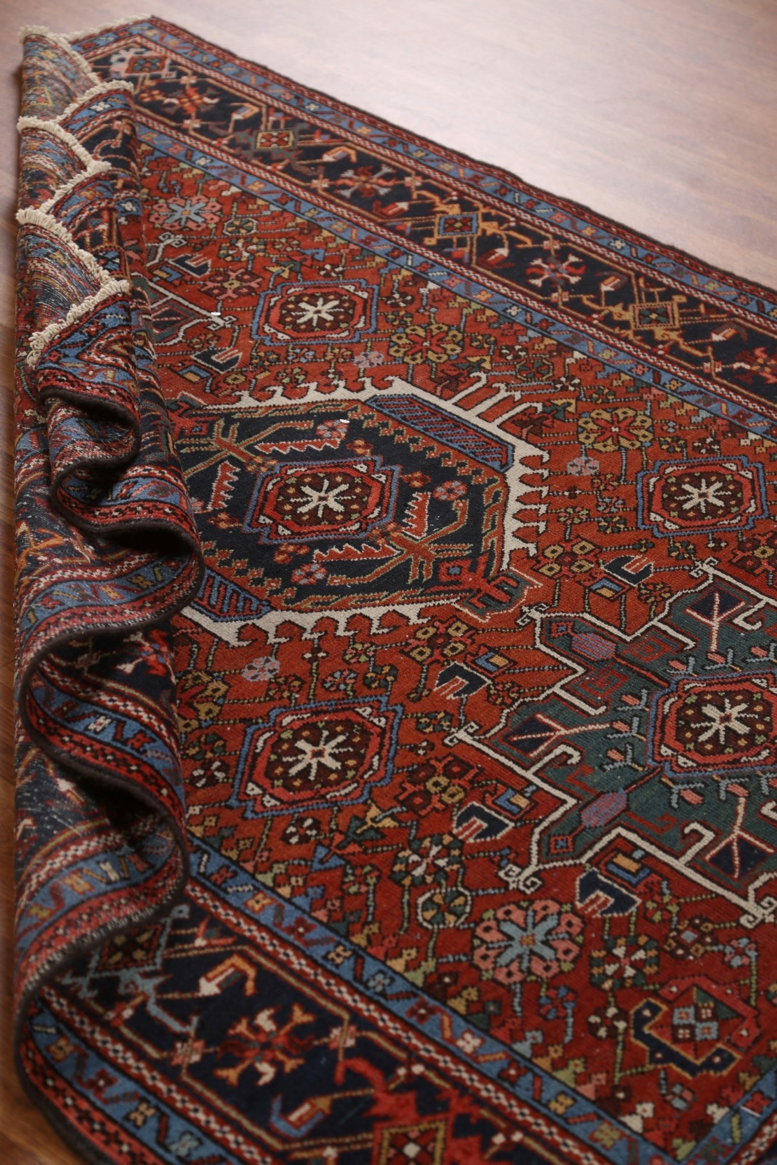 Antique Vegetable Dye Gharajeh Persian Area Rug 5x6 - 20