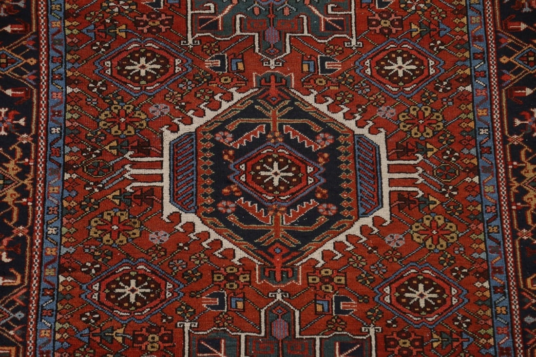 Antique Vegetable Dye Gharajeh Persian Area Rug 5x6 - 5