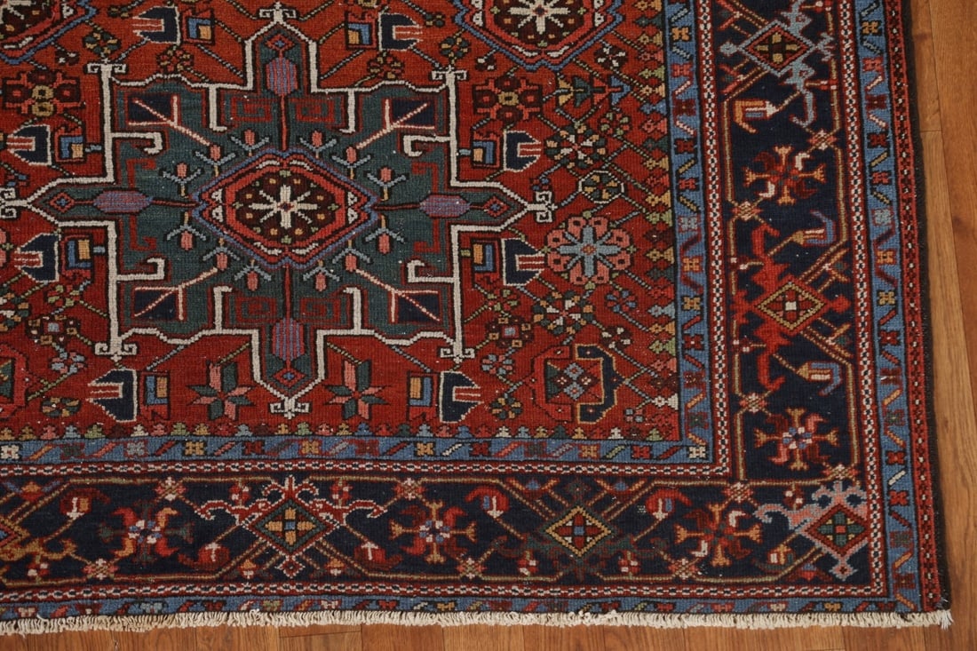 Antique Vegetable Dye Gharajeh Persian Area Rug 5x6 - 7