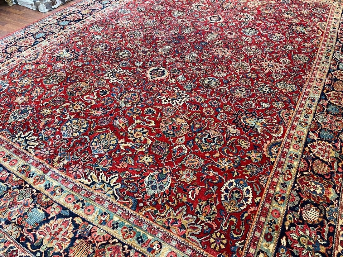 unique antique Persian Tabriz Rug-3497 - 5
