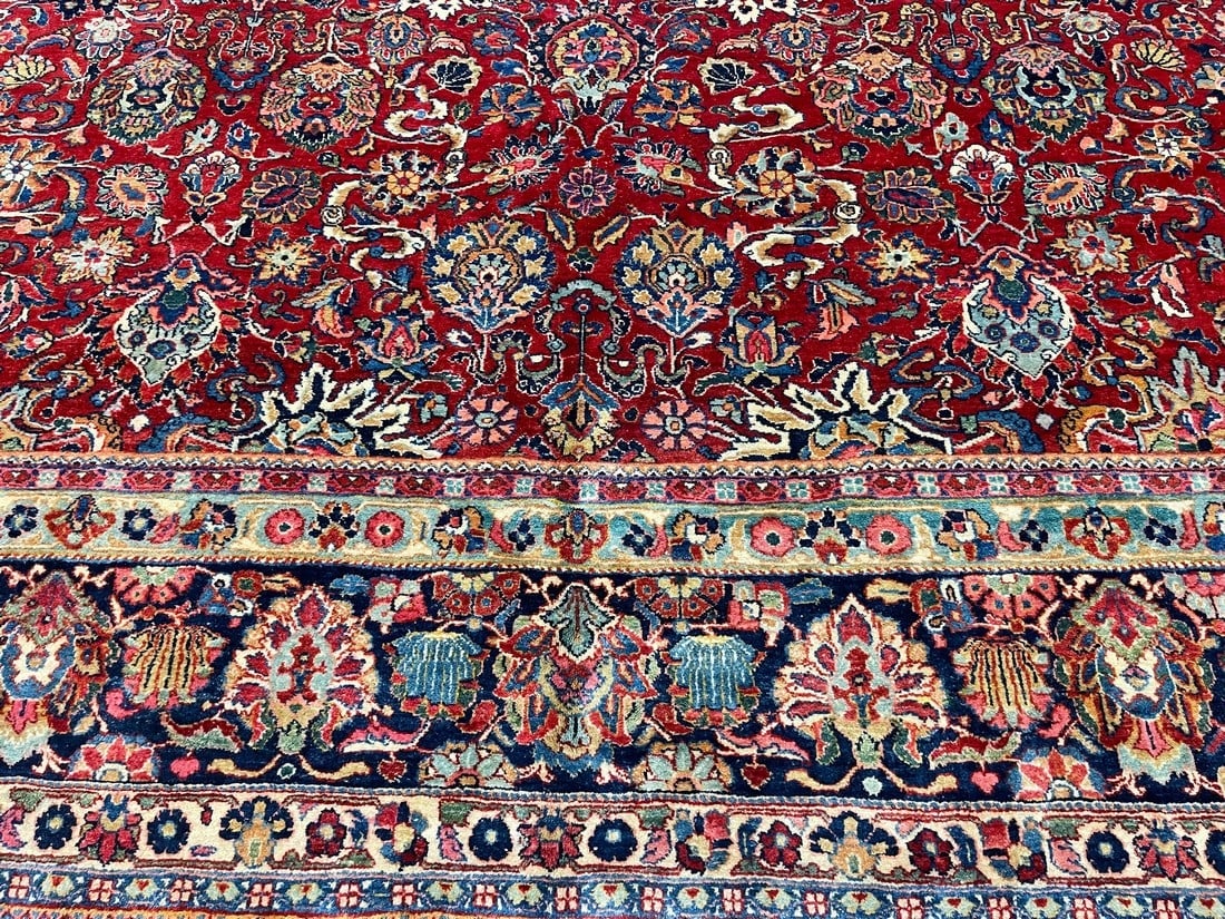 unique antique Persian Tabriz Rug-3497 - 7