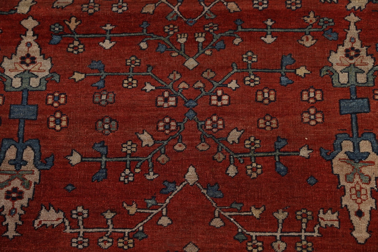 Pre-1900 Antique Vegetable Dye Sarouk Farahan Persian Rug 20x30 - 11