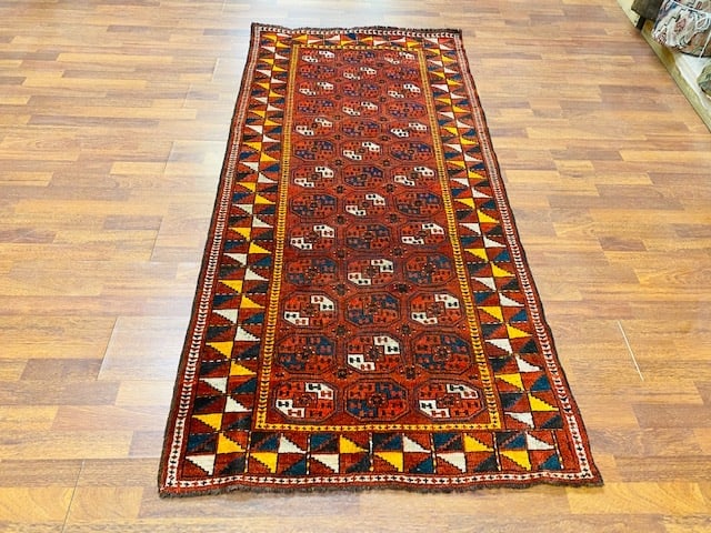 Antique Turkoman Beshir rug -1732 (1 of 11)