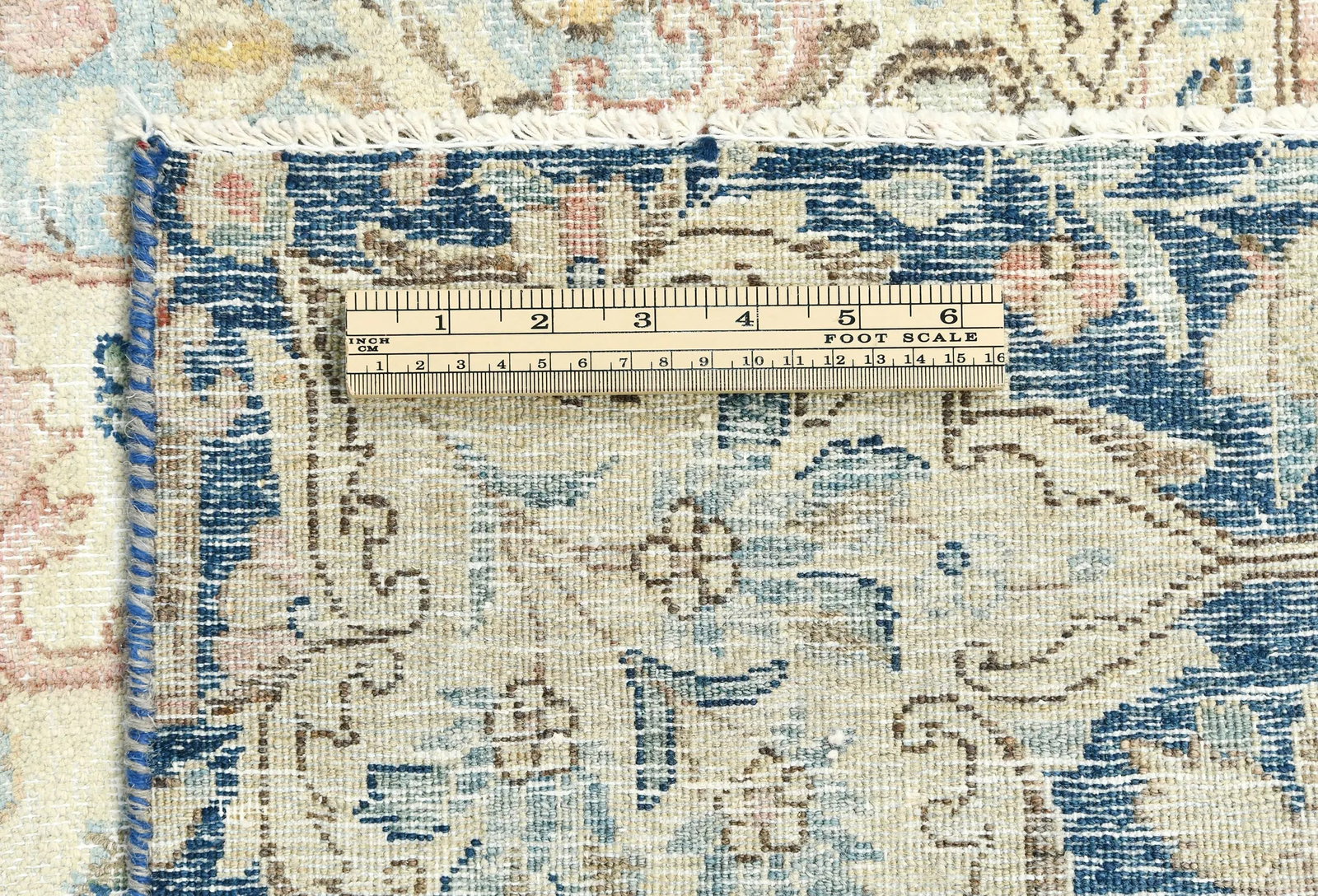 Antique Muted Red Floral 9X12 Distressed Vintage Oriental Rug - 11