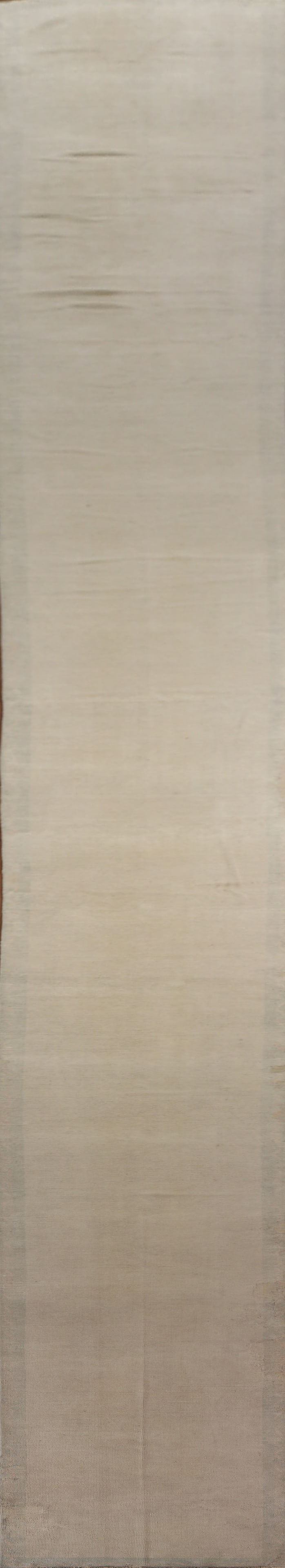 Antique Vegetable Dye Oushak Turkish Runner Rug 3x40 (1 of 20)