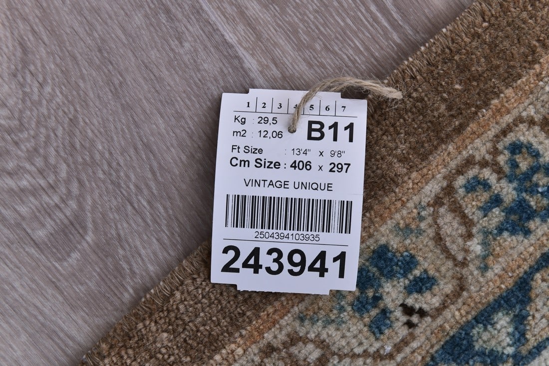 9'8'' x 13'3'' Unique Handmade Vintage Rug - 243941 - 13