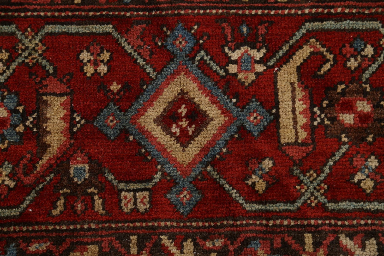 Pre-1900 Antique Vegetable Dye Heriz Bakhshayesh Persian Rug 7x13 - 10