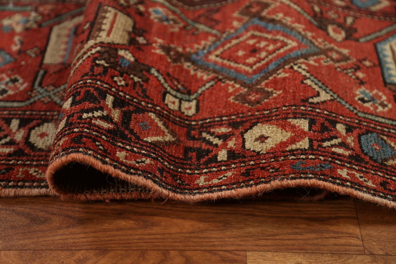 Pre-1900 Antique Vegetable Dye Heriz Bakhshayesh Persian Rug 7x13 - 16