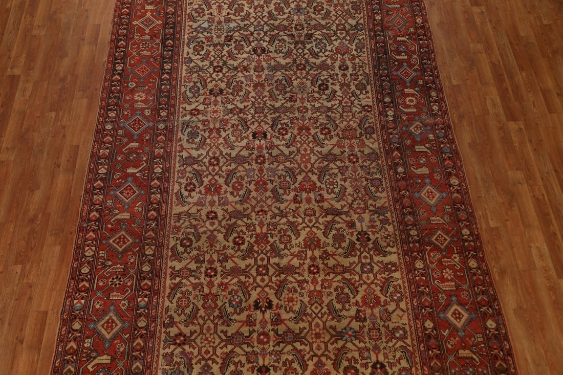 Pre-1900 Antique Vegetable Dye Heriz Bakhshayesh Persian Rug 7x13 - 4