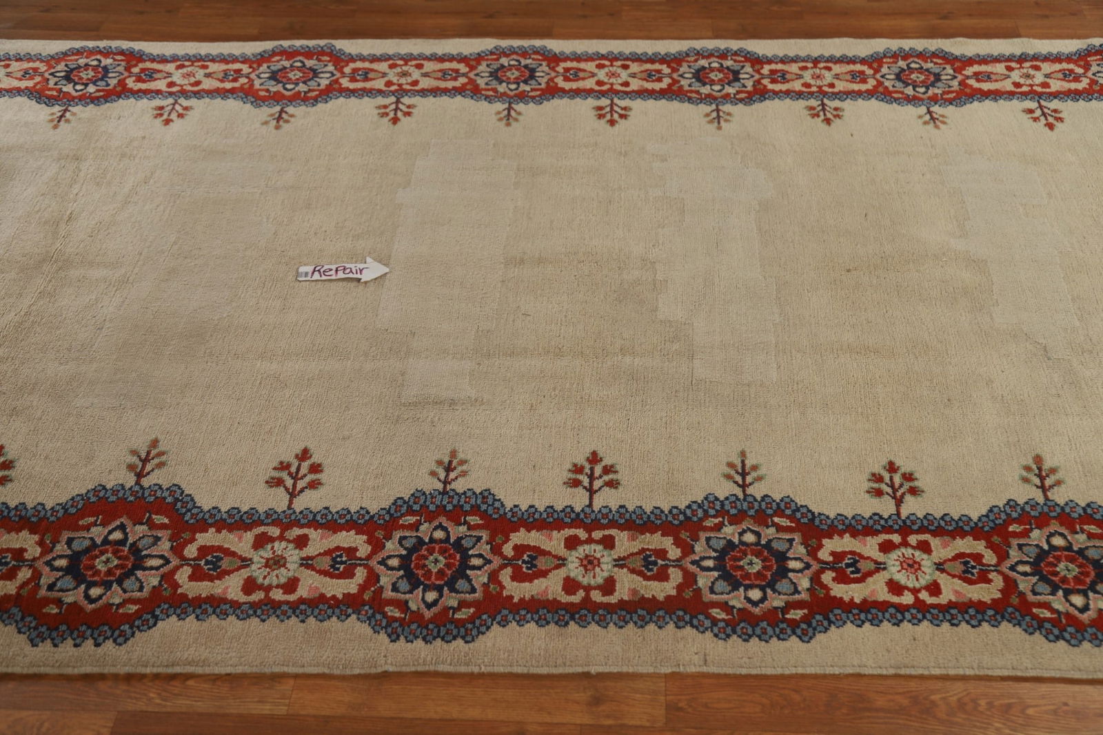 Pre-1900 Antique Vegetable Dye Sultanabad Persian Rug 5x20 - 12