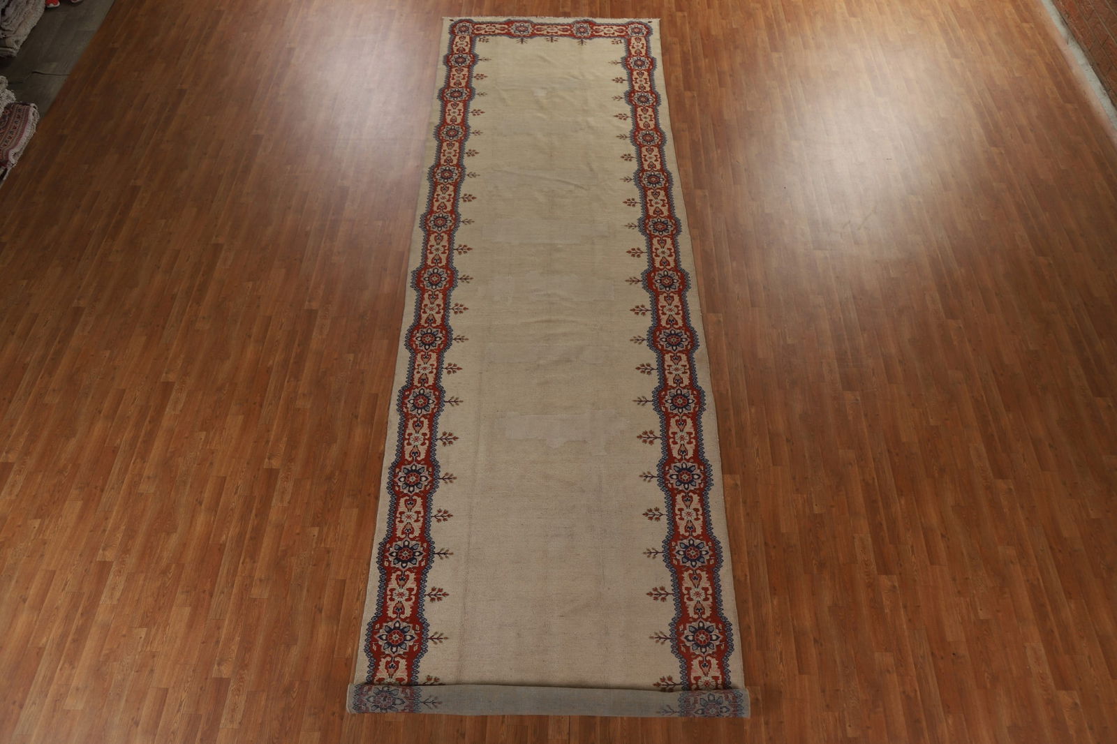 Pre-1900 Antique Vegetable Dye Sultanabad Persian Rug 5x20 - 3