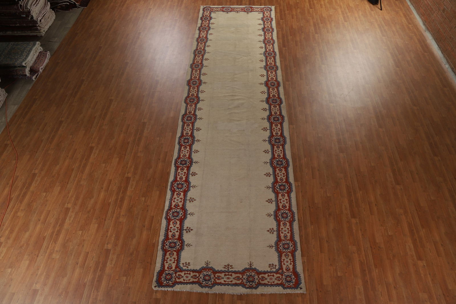 Pre-1900 Antique Vegetable Dye Sultanabad Persian Rug 5x20 - 4