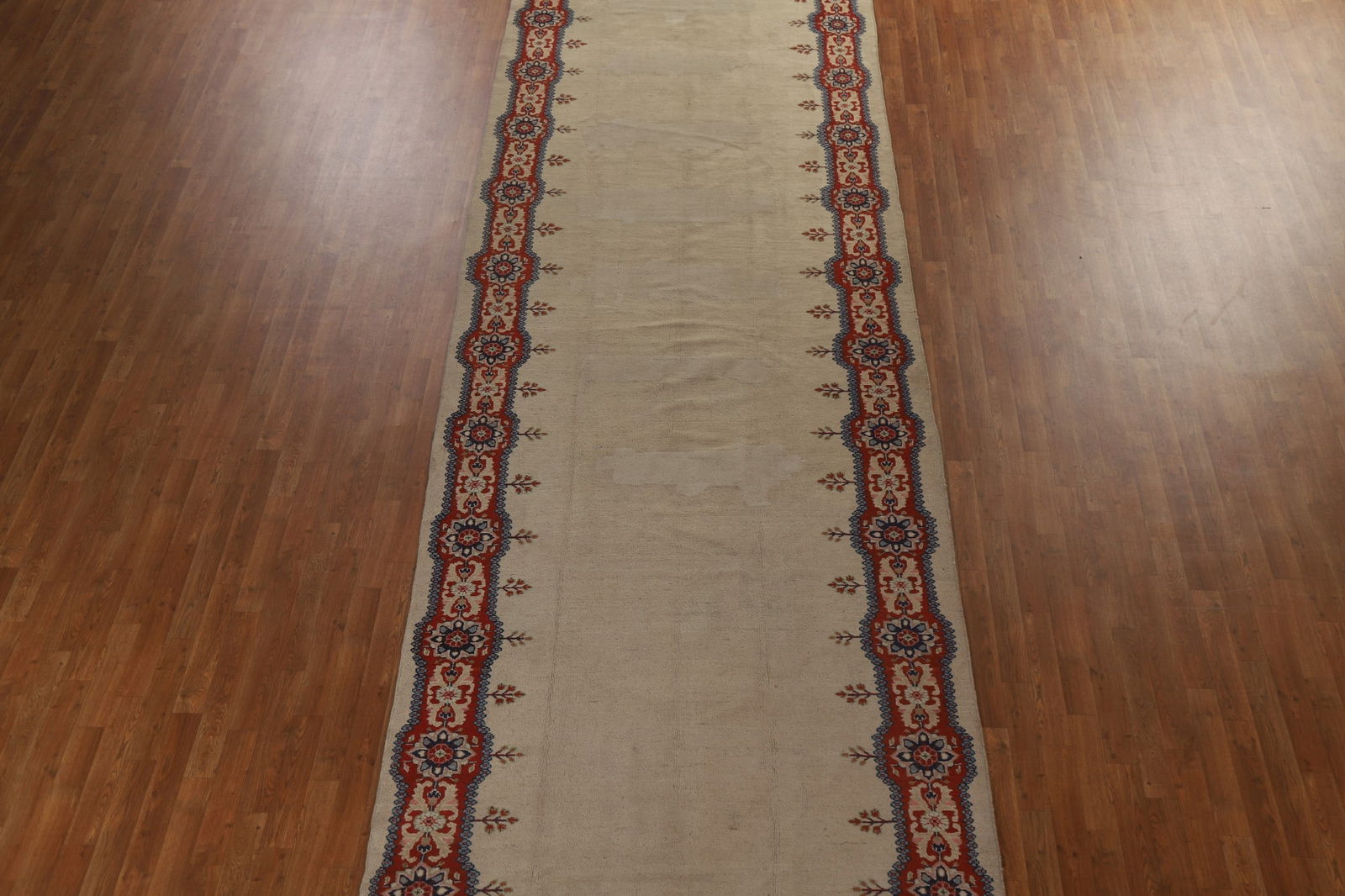 Pre-1900 Antique Vegetable Dye Sultanabad Persian Rug 5x20 - 5