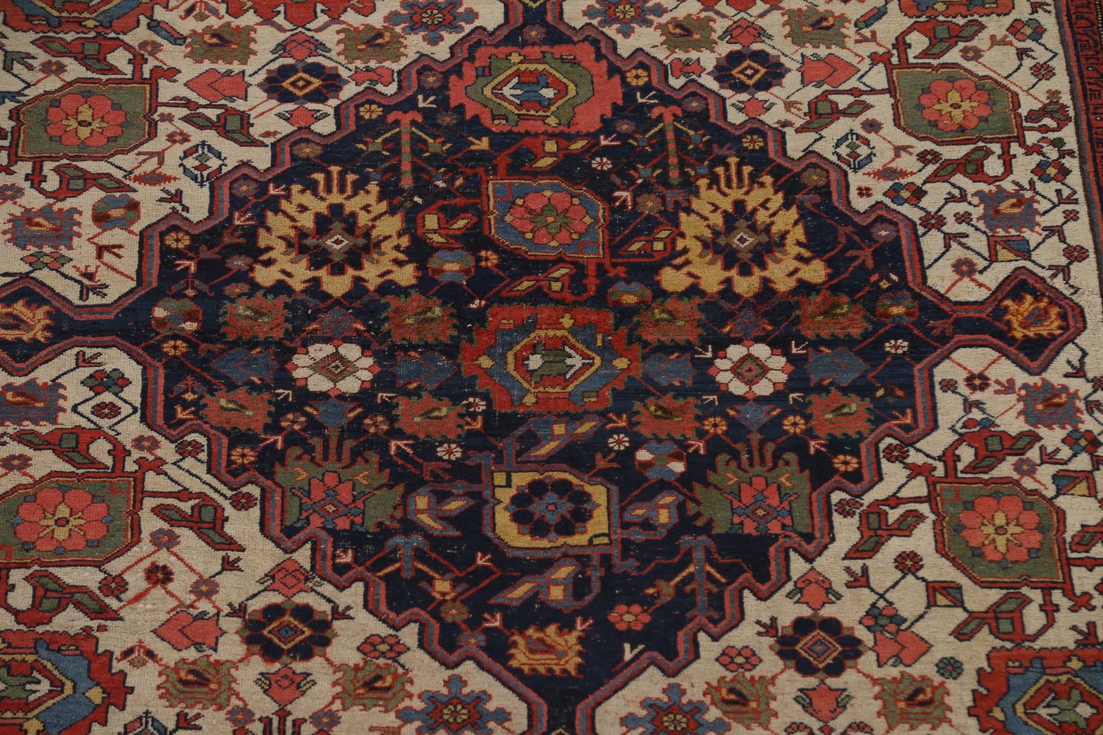 Pre-1900 Antique Vegetable Dye Bidjar Halvaei Persian Rug 8x12 - 5
