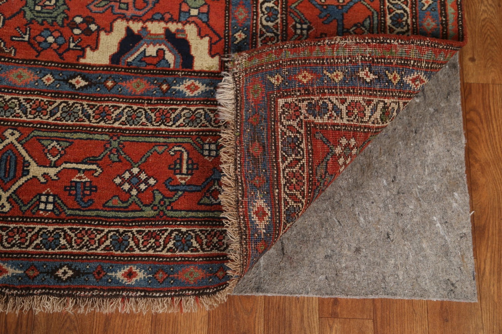 Pre-1900 Antique Vegetable Dye Bidjar Halvaei Persian Rug 8x12 - 8