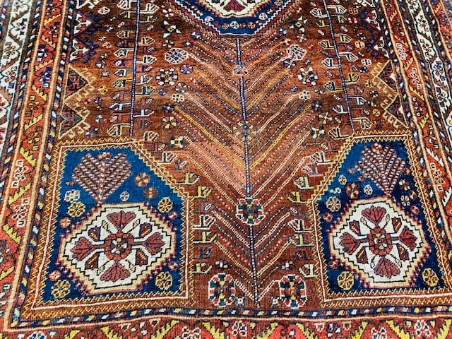 Antique Persian Shiraz Rug-962 - 5