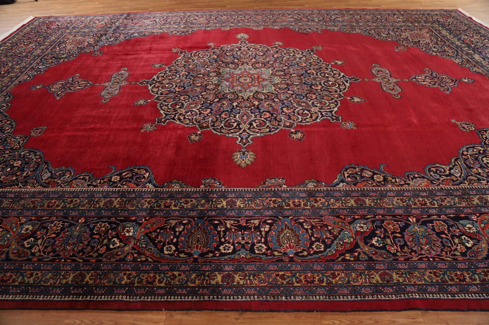 Antique Vegetable Dye Mahal Persian Large Rug 12x18 - 16