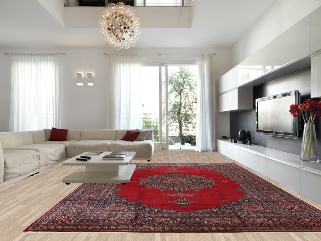 Antique Vegetable Dye Mahal Persian Large Rug 12x18 - 2