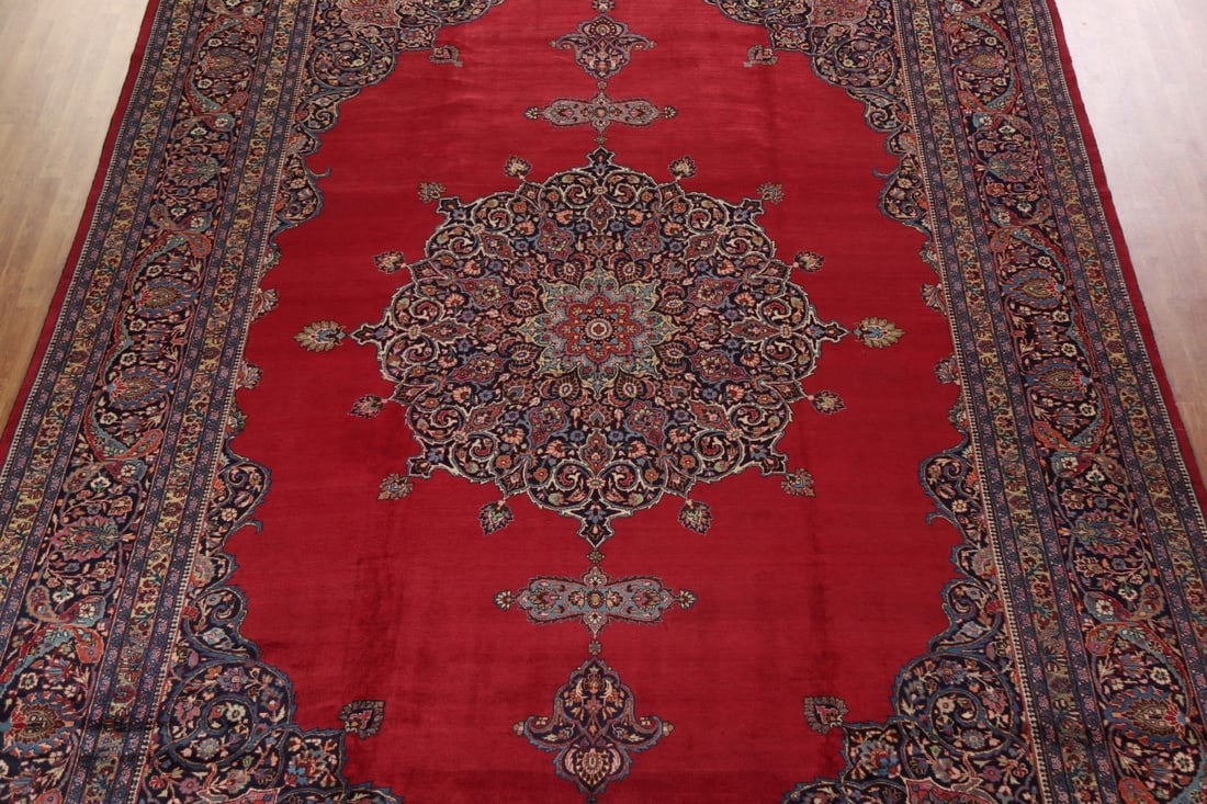 Antique Vegetable Dye Mahal Persian Large Rug 12x18 - 4