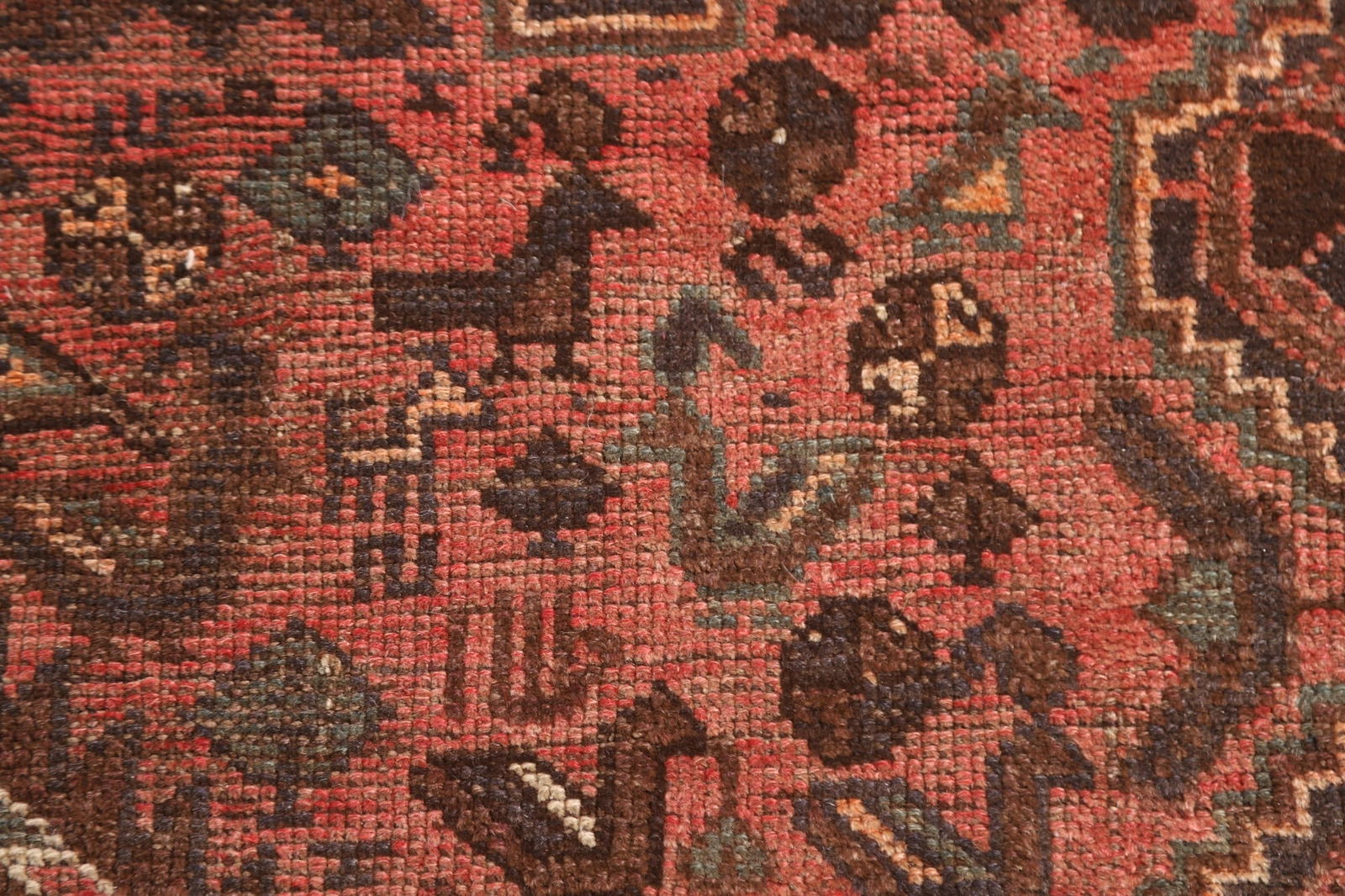 Antique Distressed Pink Qashqai Persian Rug 5x7 - 10