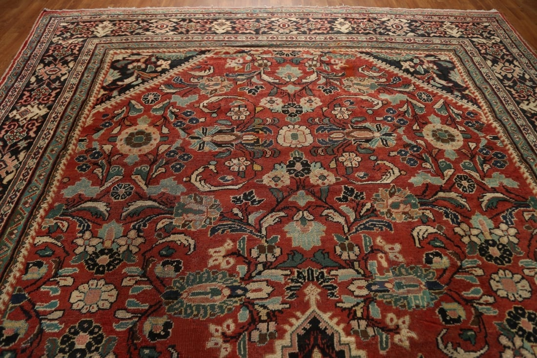 Antique Vegetable Dye Mahal Persian Large Rug 10x17 - 19