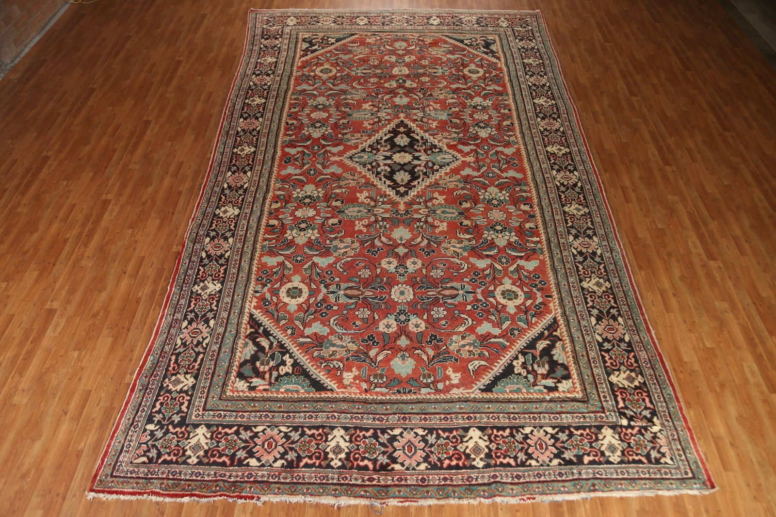 Antique Vegetable Dye Mahal Persian Large Rug 10x17 - 3