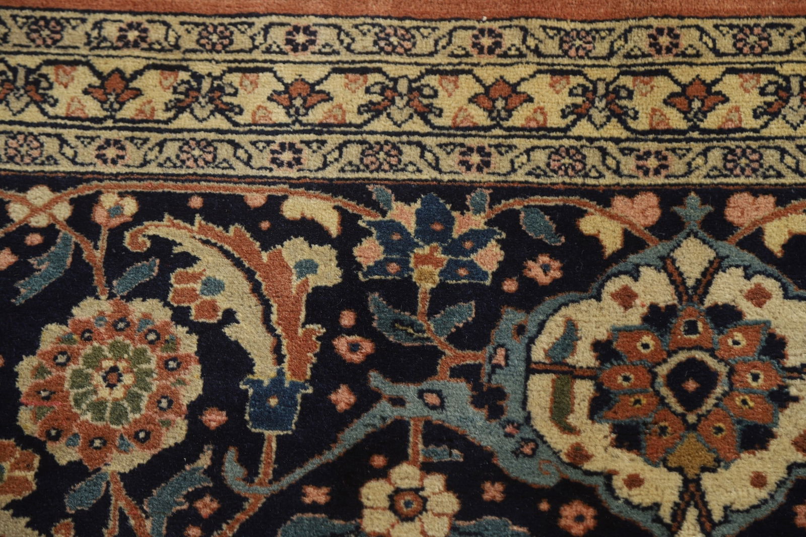 Pre-1900 Antique Vegetable Dye Tabriz Large Persian Rug 15x21 - 12