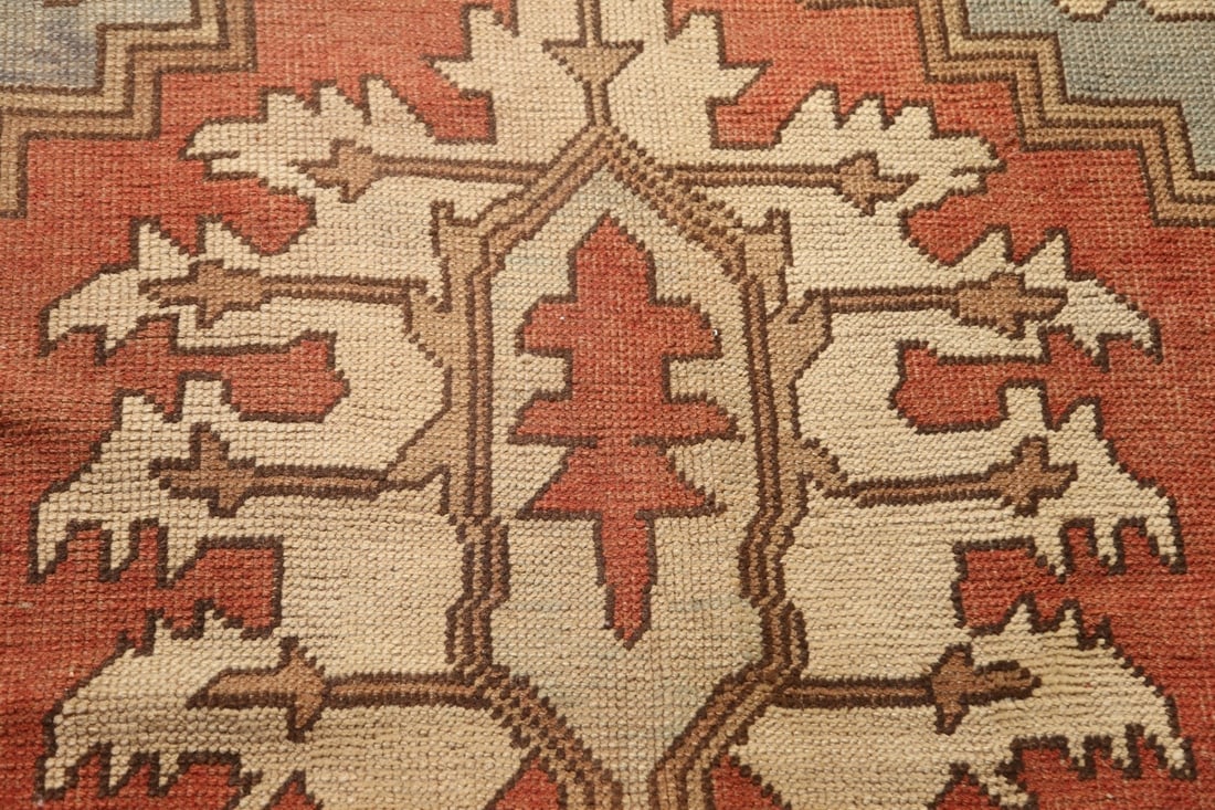 Antique Vegetable Dye Oushak Turkish Large Rug 11x16 - 11