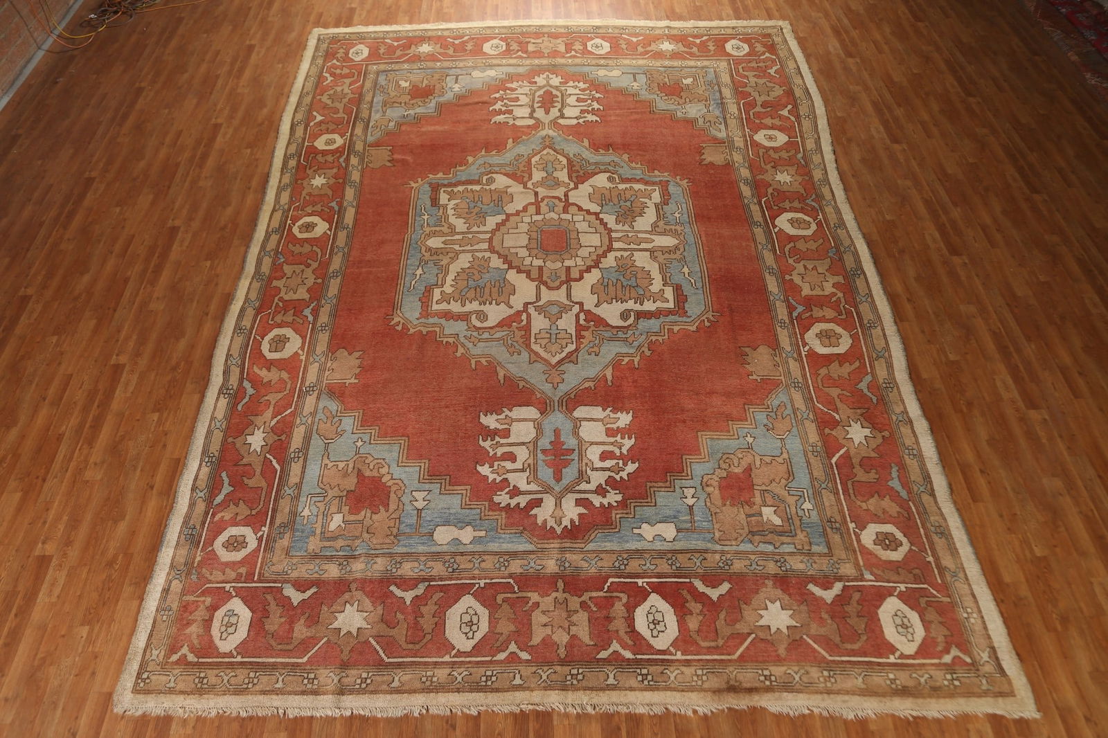 Antique Vegetable Dye Oushak Turkish Large Rug 11x16 - 3