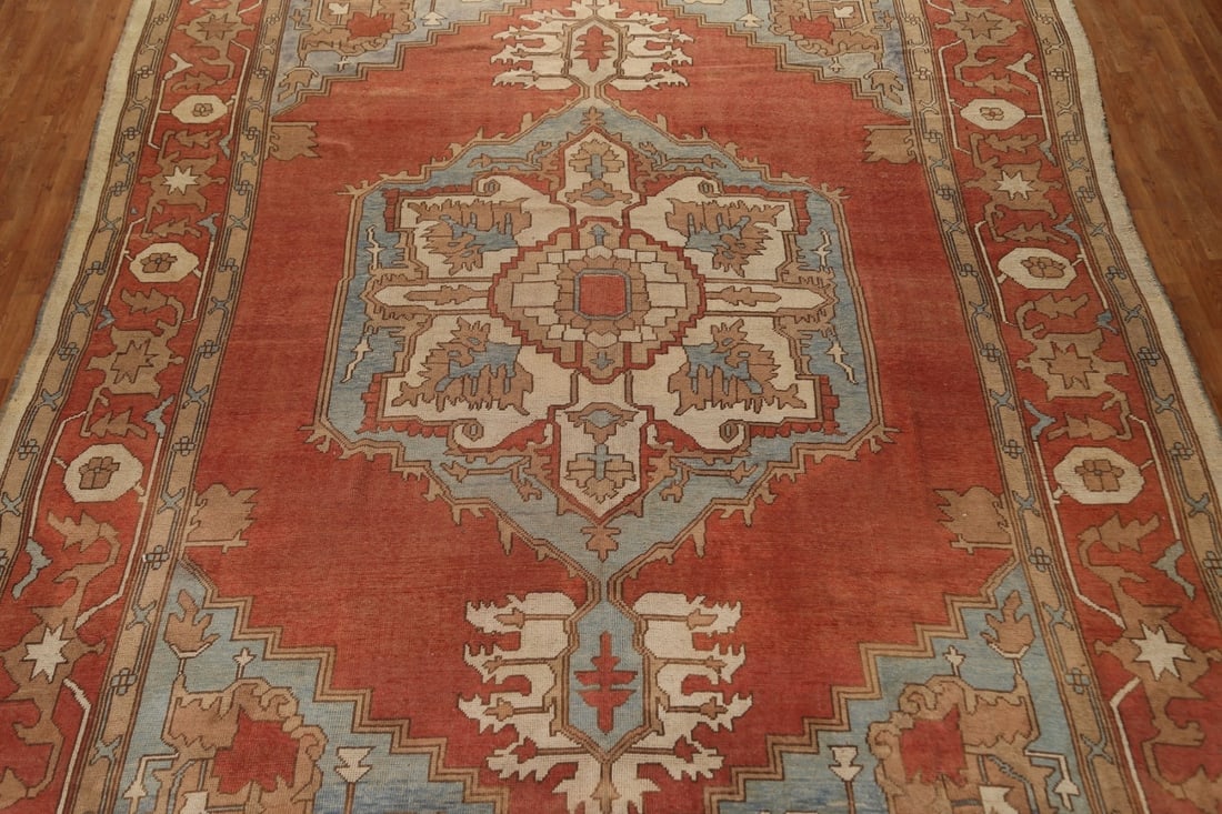 Antique Vegetable Dye Oushak Turkish Large Rug 11x16 - 4