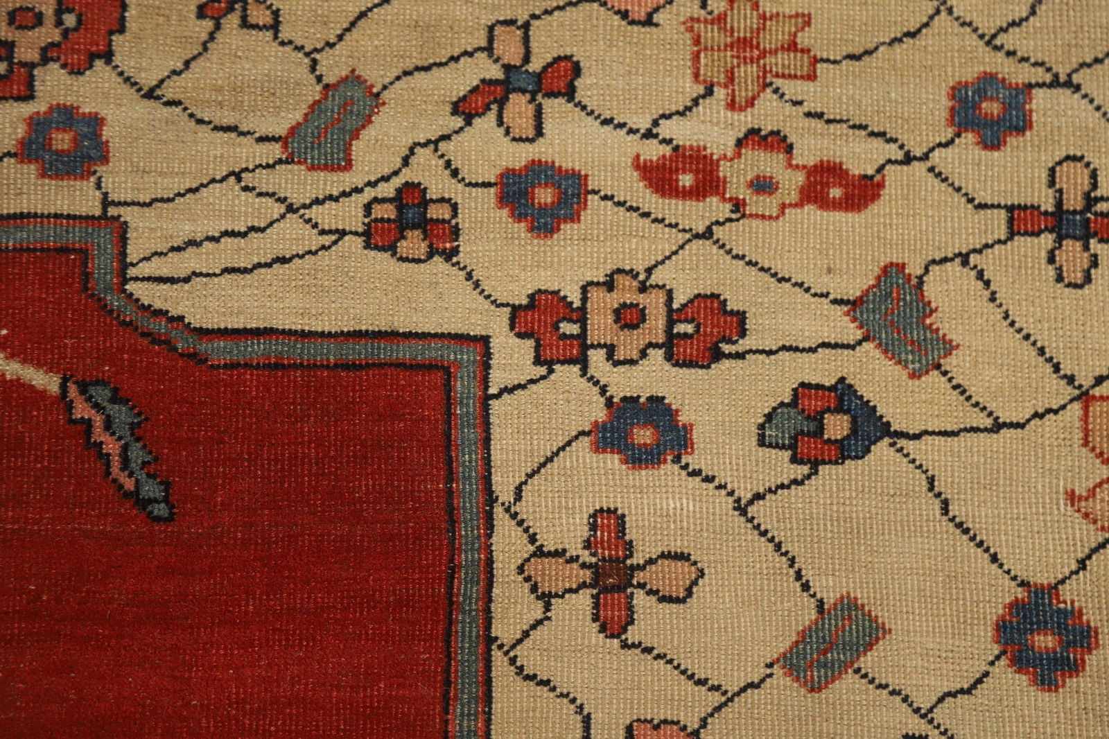 Masterpiece Antique Sarouk Farahan Open Filed Persian Rug 14x20 - 11