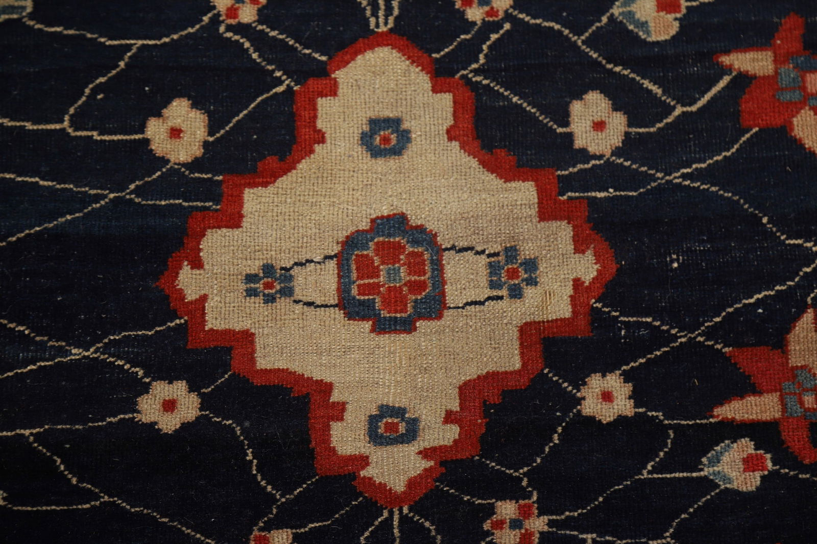 Masterpiece Antique Sarouk Farahan Open Filed Persian Rug 14x20 - 9